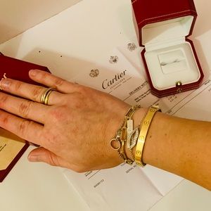 Cartier Trinity Tri-Gold Ring Size 53
